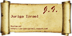 Juriga Izrael névjegykártya